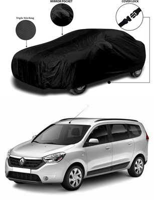 ANTHUB Car Cover For Renault Lodgy (With Mirror Pockets)(Black)