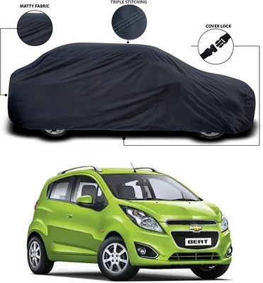 SEBONGO Car Cover For Chevrolet Beat (Without Mirror Pockets)(Grey)