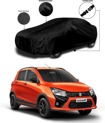 ANTHUB Car Cover For Maruti Suzuki Celerio X (With Mirror Pockets)(Black)