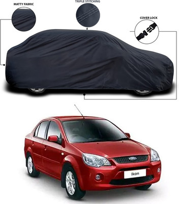 SEBONGO Car Cover For Ford Ikon (Without Mirror Pockets)(Black)