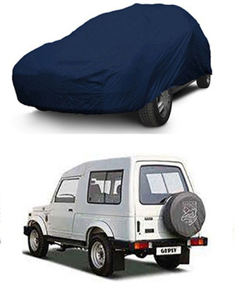 Z Tech Car Cover For Maruti Suzuki Gypsy MG-410 (Without Mirror Pockets)(Blue)