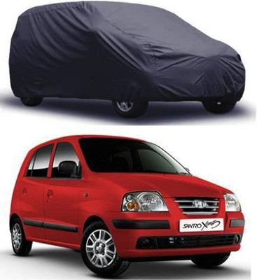 Atist Car Cover For Hyundai Santro Xing (Without Mirror Pockets)(Grey)