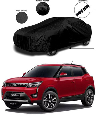 SEBONGO Car Cover For Mahindra XUV 300 (With Mirror Pockets)(Black)