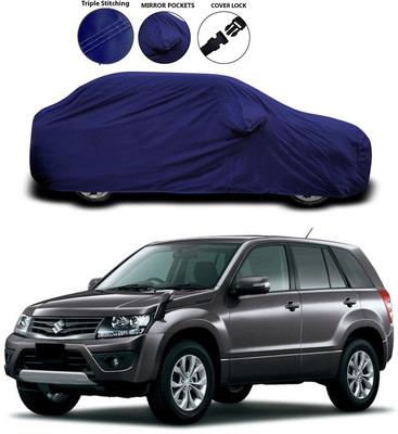 SEBONGO Car Cover For Maruti Suzuki Grand Vitara (With Mirror Pockets)(Blue)