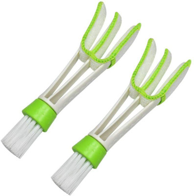 carempire Car Air Vent Cleaning Brush Multifunction Cleaning Brush for Car Air Vent - 2 Microfiber Sleeves Blinds Cleaner Tools for Keyboard Window Leaves Blinds Shutter Vehicle Interior Cleaner(100 g)