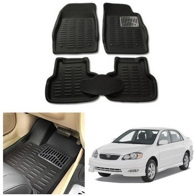 After cars Plastic 3D Mat For  Toyota Corolla(Black)