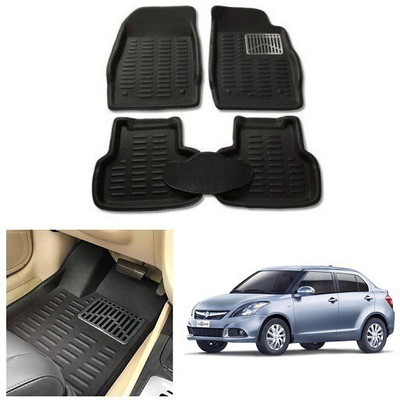 After cars Plastic 3D Mat For  Maruti Suzuki Swift Dzire(Black)