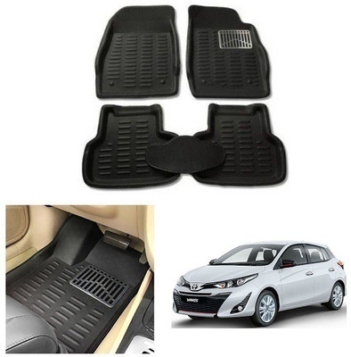After cars Plastic 3D Mat For  Volkswagen Yaris(Black)