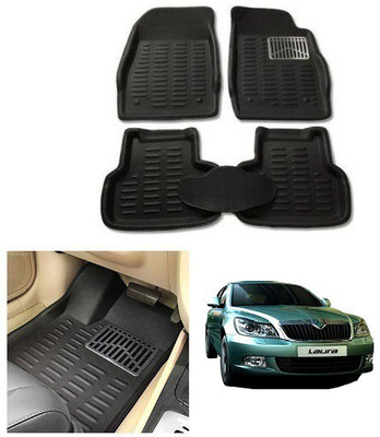 After cars Plastic 3D Mat For  Skoda Laura(Black)