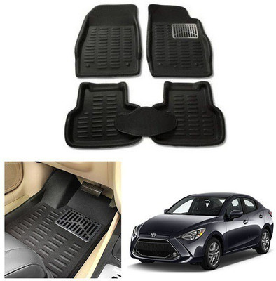 After cars Plastic 3D Mat For  Volkswagen Yaris(Black)
