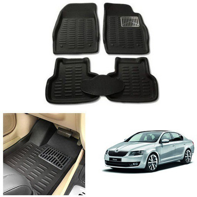 After cars PVC 3D Mat For  Skoda Octavia(Black)