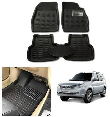 After cars Plastic 3D Mat For  Tata Safari Storme(Black)