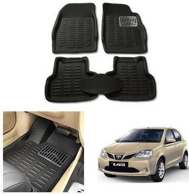 After cars PVC 3D Mat For  Toyota Etios(Black)