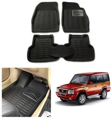 After cars PVC 3D Mat For  Tata Sumo Gold(Black)