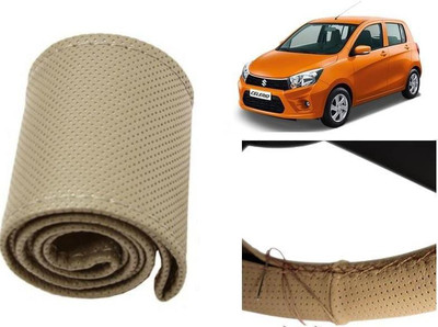 arneja trading company Hand Stiched Steering Cover For Maruti Celerio(Beige, Leatherite)