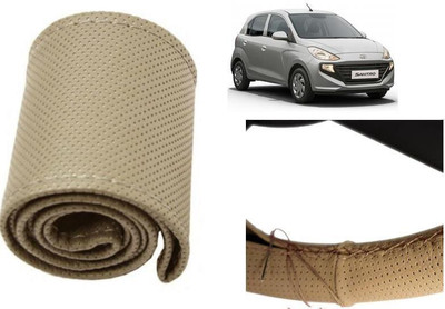 arneja trading company Hand Stiched Steering Cover For Hyundai Santro(Beige, Leatherite)