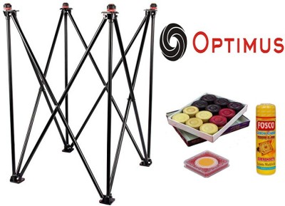 Optimus ® Carrom Board Stand(Adjustable)Coins Disco Powder 1 Striker For All Size Carrom Carrom Pawns(Pack of 24)