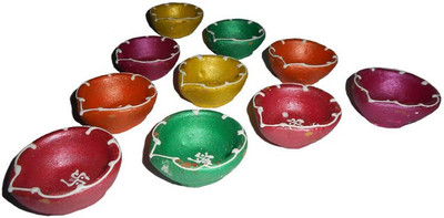 SKY TRENDS Diya Set Pottery (Pack of 10) Table Diya Set(Height: 5 inch)