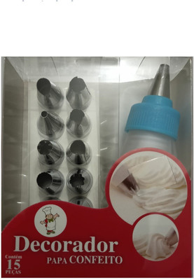 H D Enterprise Icing Piping Bag Tips with steel nozzles Reusable & Washable Kitchen Tool Set(Baking Tools)