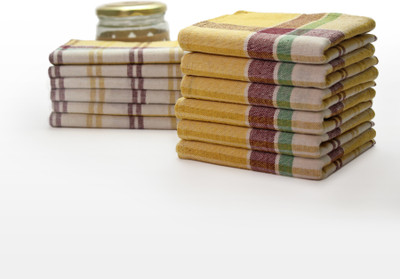 UpLoom Checkered Kitchen Napkin Yellow Cloth Napkins(12 Sheets)