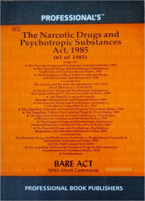 Professional's NDPS Narcotic Drugs & Psychotropic Substances Act, 1985 With Rules, Orders & Notifications - Bare Act 2020 Edition(Paperback, Professional)