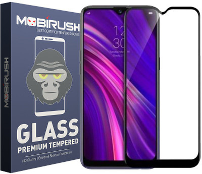 MOBIRUSH Edge To Edge Tempered Glass for Realme C3(Pack of 1)