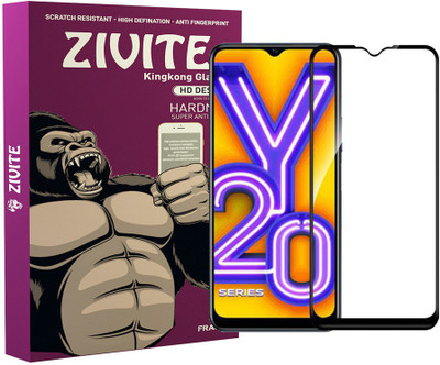 ZIVITE Edge To Edge Tempered Glass for Vivo Y20i(Pack of 1)