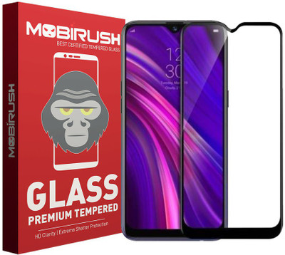MOBIRUSH Edge To Edge Tempered Glass for Realme C15(Pack of 1)