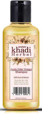 Srotam Khadi Apple Cider Vinegar Shampoo with Pure & Natural Ingredients (Shiny & Smooth Hair) (Pack of 1)(210 ml)