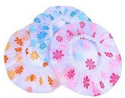 FEXMON 3 Pes Packing Set Premium & High Quality Reusable & Waterproof Printed Bathroom Shower Cap With Elastic Band for Woman & Girl