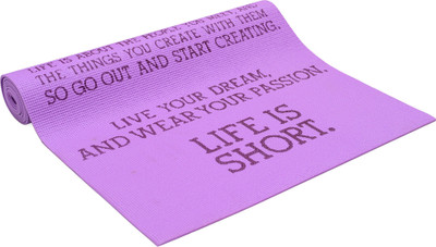 IRIS Printed Extra Thick Yoga Mat High Density 72 X 24 Inch Non Slip Eco-Friendly Purple 5 mm Yoga Mat