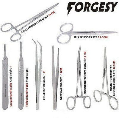 Forgesy 8PCS. PREMIUM QUALITY SURGICAL INSTRUMENT SET Utility Forceps