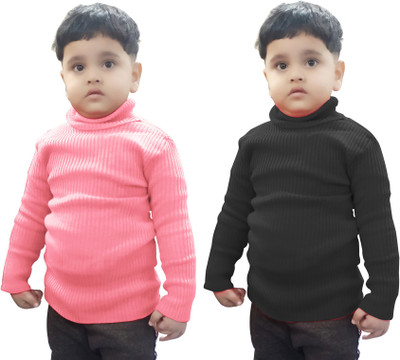 ATXP Solid High Neck Casual Boys & Girls Multicolor Sweater