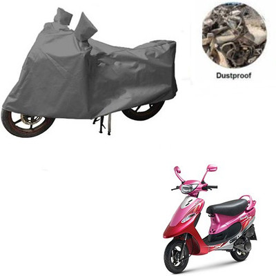 MOTOWORLD Waterproof Two Wheeler Cover for TVS(Scooty Pep+, Grey)