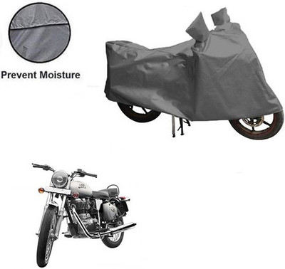 MOTOWORLD Waterproof Two Wheeler Cover for Royal Enfield(Bullet 350, Grey)