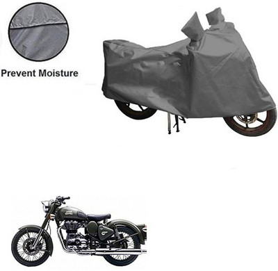 RPSENTTERPR Waterproof Two Wheeler Cover for Royal Enfield(Battle Green, Grey)
