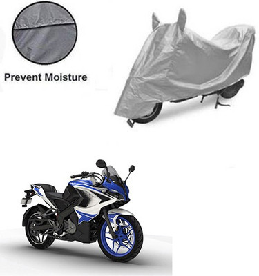 RPSENTTERPR Waterproof Two Wheeler Cover for Bajaj(Pulsar RS 200, Silver)