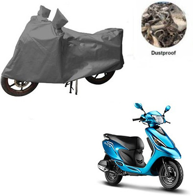 MOTOWORLD Waterproof Two Wheeler Cover for TVS(Zest, Grey)