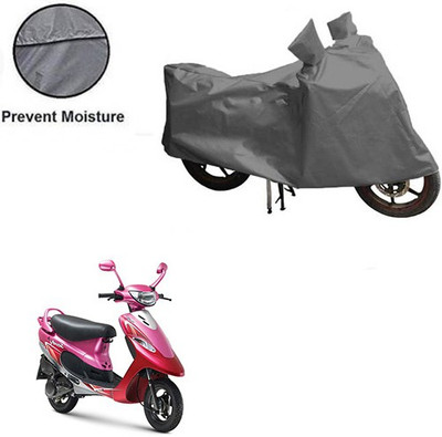 MOTOWORLD Waterproof Two Wheeler Cover for TVS(Scooty Pep+, Grey)