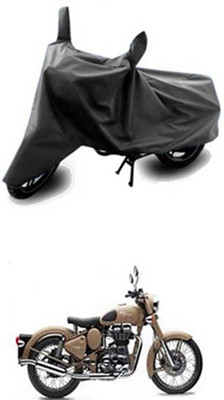 Wild Panther Two Wheeler Cover for Royal Enfield(Classic 500, Grey)
