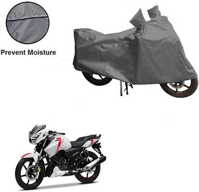 MOTOWORLD Waterproof Two Wheeler Cover for TVS(Apache RTR 160, Grey)