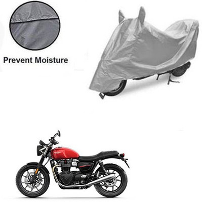 RPSENTTERPR Waterproof Two Wheeler Cover for Triumph(Twin spark, Silver)