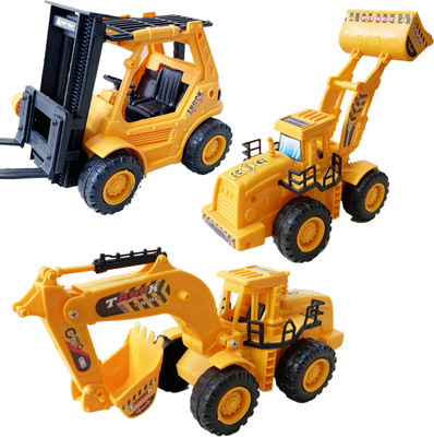 Techhark Pack of 3 JCB Construction Set For Kids(Yellow, Black, Pack of: 3)