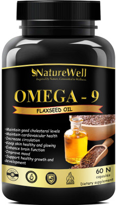 Naturewell Flaxseed extract capsules Omega 9 - 60 capsules(60 No)