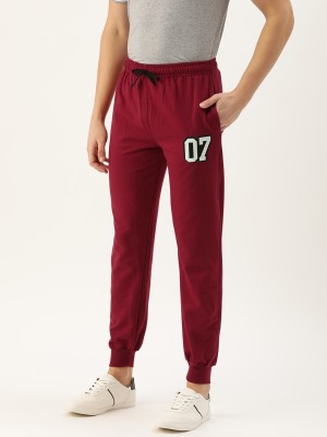 RodZen Solid Men Maroon Track Pants