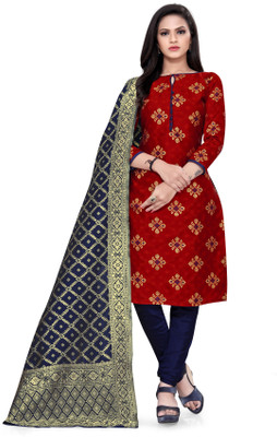 Diva's Choice Cotton Silk Self Design Salwar Suit Material