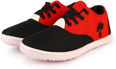 Kzaara Partywear shoes::Canvas shoes::Sneakers::Casual shoes::Outdoor shoes::Slip on sneakers::Dancing shoes::Stylish shoes::Quality shoes::Shoes::Walking shoes::Shoes for men::Men's shoes Party Wear For Men(Red, Black , 7)