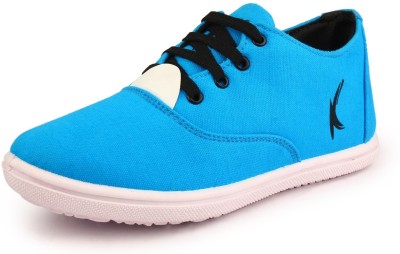 KANEGGYE Sneakers For Men(White, Blue , 9)