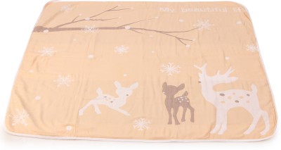 Butterthief Animal Single Swaddling Baby Blanket for  Mild Winter(Cotton, Multicolor)