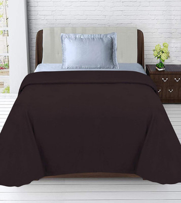 n g products Solid Single Fleece Blanket for  Mild Winter(Polyester, Brown)